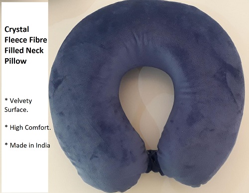 Crystal Fleece Fiber Filled Neck Pillow